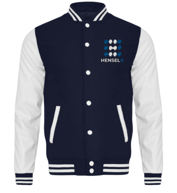 HENSELX College Jacke mit Stick - College Sweatjacke mit Stick-6753